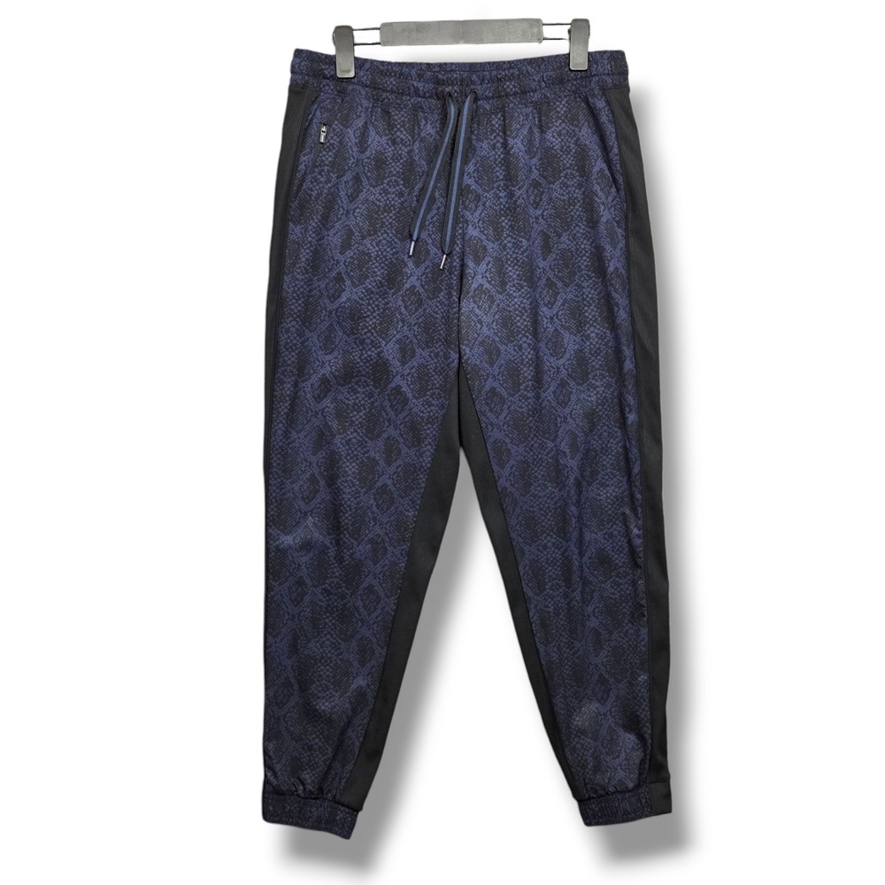 Athleta Printed Brooklyn Jogger Womens 12 Blue Python Travel High Rise‎